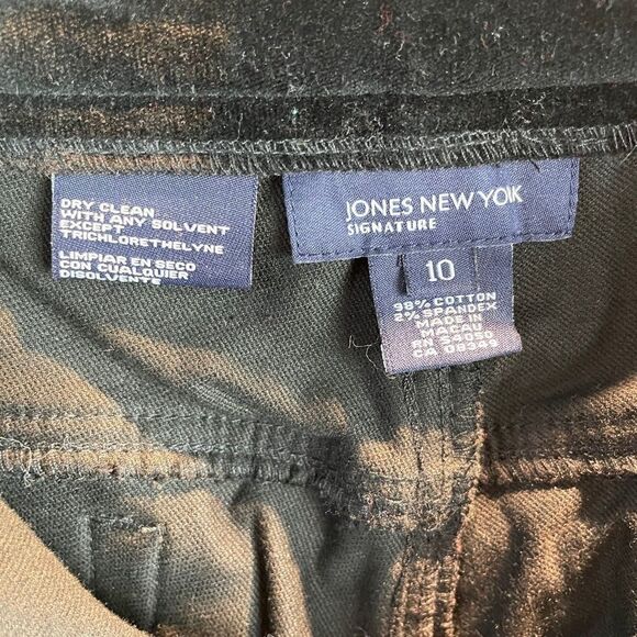 Jones New York Signature Black Velour Jeans EUC - Picture 6 of 8